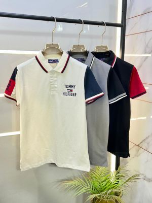 Tommy_Hilfiger Off-white Polo Premium Collar Neck T-shirt F2858-OF