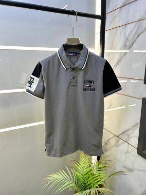 Tommy_Hilfiger Grey Polo Premium Collar Neck T-shirt F2858-GY