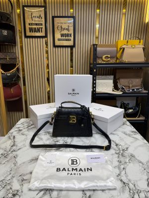 Balmai_n B-Buzz Quilted Top Handle Crossbody Bag With Box And Dust Bag (Black)