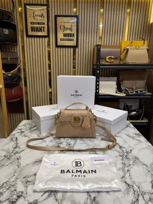 Balmai_n B-Buzz Quilted Top Handle Crossbody Bag With Box And Dust Bag (Khaki)