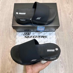 Skecher.s Go Walk Flex Premium All Black Flip Flop