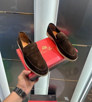 Lor o Piana Formal Loafers Premium Suede Leather