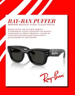Ray ban 4940 Puffer Full Black Diamond Sunglass