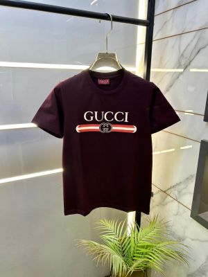 Gucc i Maroon Premium Round Neck Polo T-shirt F3525-MA