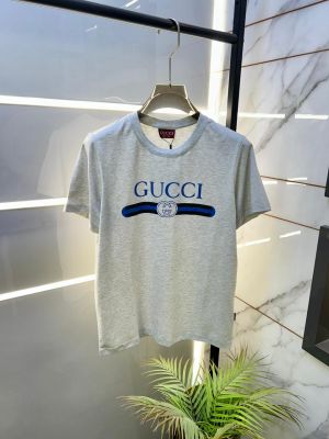 Gucc i Grey Premium Round Neck Polo T-shirt F3525-GY