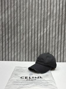 Celine Triomphe All Black Denim Premium Unisex Cap With Brand Polly Bag