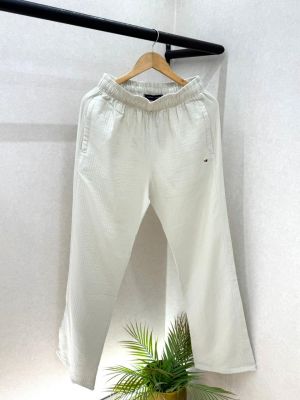 Tommy_Hilfiger Linen Cream Super Premium Trouser F3686-CR1