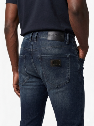 Balmai n Paris Green Shade Straight fit Premium Imported Stretchable Lycra Fabric Denim with Back Metal Design 3841 