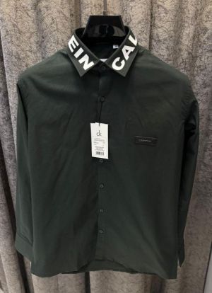 Calvin Klei n Green Collar Branding Oxford cotton Shirt