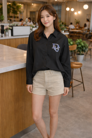 DIO LOGO SHIRT BLACK S124-BK