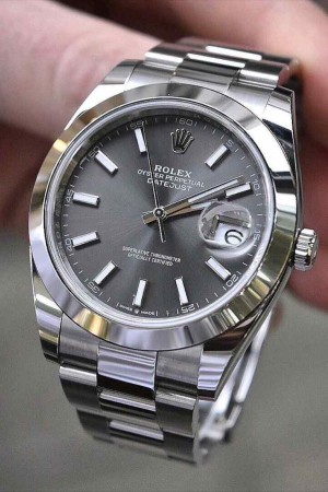 Rolex_date Just Silver Grey