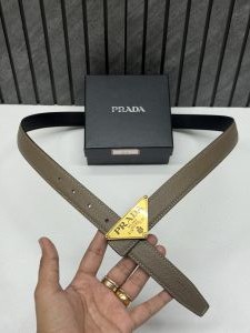 Prada_34_Khakhi_womans_Belt_With_OriginalBox_DustCover