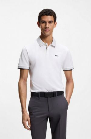  Hugo Bos s premium polo with 240gsm interlock compact cotton fabric 3889