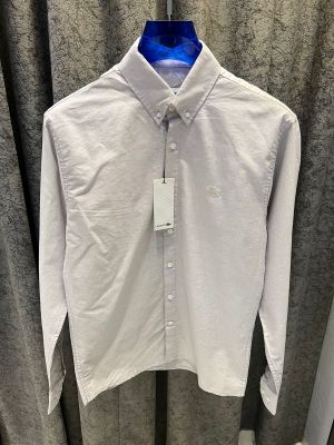 Lacost-e IMPORTED STORE ARTICLE linen fabric SHIRT GREY