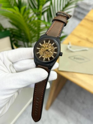 Fossi L Everett Automatic Leather Strap Mens Watch Limited time offer