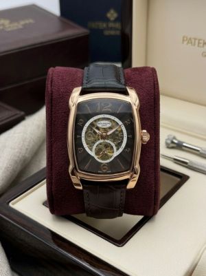 Patek_Phillippe Barrel Automatic Skeleton Rose Gold Black 213