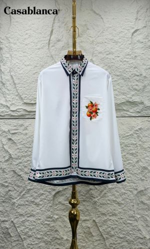 Casablanca Signature Logo Full Sleeves Shirt White 