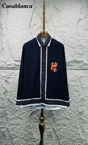 Casablanca Signature Logo Full Sleeves Shirt Black