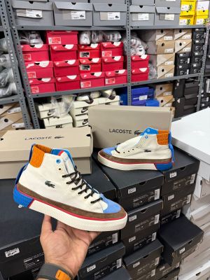 Lacostte Gripshot High-Top Brown  Royal Blue  Burnt Orange