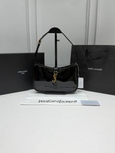 Ysl Hobo Patent Leather Shoulder Bag Non Zip Model With Original Box & CarryBag