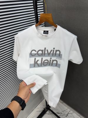 _CALVIN_KLEIN_WHITE_IMPORTED FABRIC CURRENT STORE ARTICLE VERY PREMIUM ROUND NECK TSHIRT 504