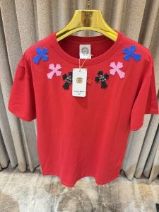 Chrome Hearts Red Imported Round Neck tshirt