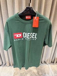 Diese l Green Acid Wash Imported Oversized Tshirt