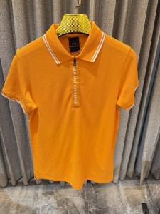 Arman i Exchange Orange Imported Zip Branding Polo