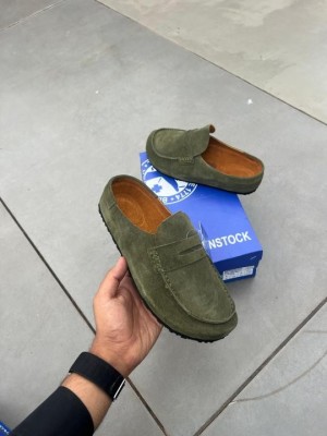 Birkenstock Naples Wrapped Suede olive green