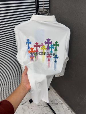 _CHROME_HEART_WHITE_100%_Imported_Fabric_Latest_Store_Article_Very_Premium_Stichless_Shirt_510