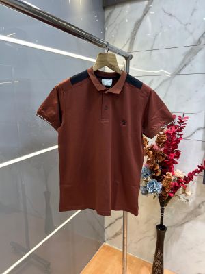 Calvin Klei n Rust Premium Imported 240 GSM Interlock Lycra Fabric Polo Tshirt with Shoulder Design and Embroidered Logo 4013