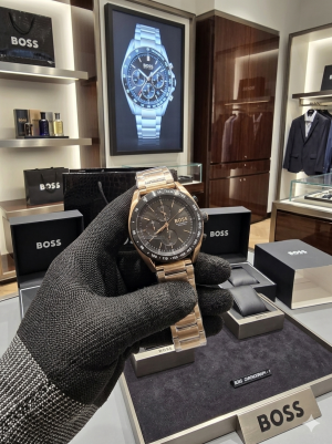 BOS S TROPER CHRONOGRAPH WATCH BROWN BLACK HVY 11 [5]