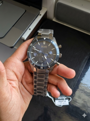 BOS S TROPER CHRONOGRAPH WATCH SIL BLUE  HVY 11 [6]