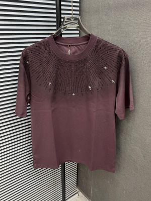 CHROME HEART PURPLE 100% IMPORTED FABRIC LATEST STORE ARTICLE VERY PREMIUM ROUND NECK TSHIRT 513