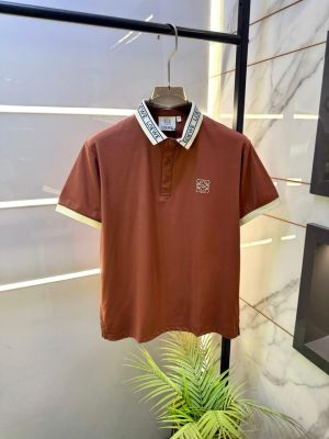 Loewe Rust Embroidery Logo Premium Collar Neck Polo T-shirt F3613-OR