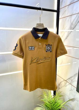 Aston Martin Hacket t Brown Polo Premium Collar Neck T-shirt F2966-BR