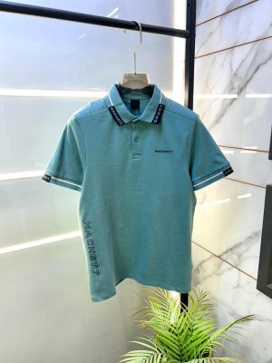 Aston Martin Hacket t Teal Polo Premium Collar Neck T-shirt F2966-TE