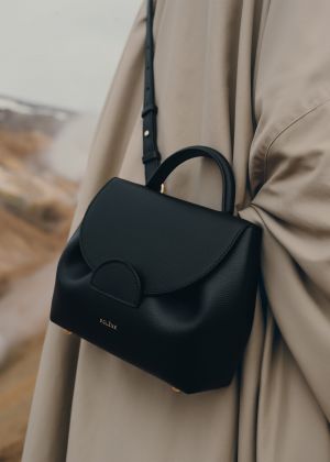 Polene Numero Un Leather Backpack With Box And Dust Bag (Black-P06859)