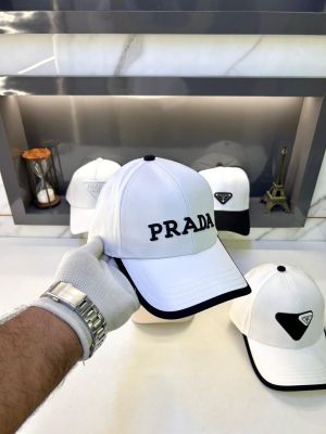 Prad a White Embossed Logo Premium Cap F3491-A4
