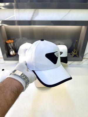 Prad a White Embossed Logo Premium Cap F3491-A3
