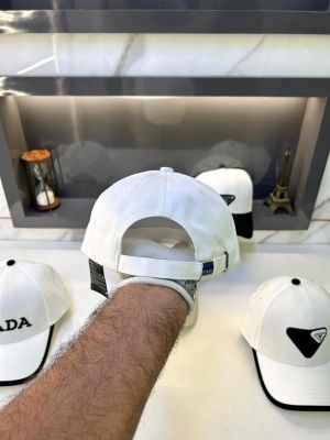 Prad a White Embroidery Logo Premium Cap F3491-A2