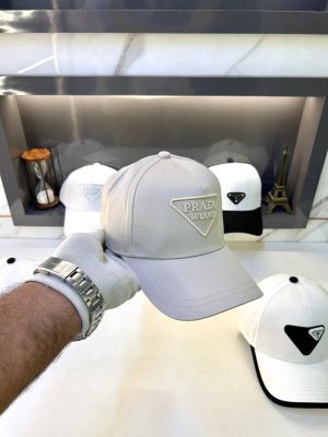 Prad a White Embroidery Logo Premium Cap F3491-A1
