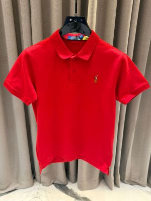 Ralp_h Lauren Chest Logo Polo T-shirt Red