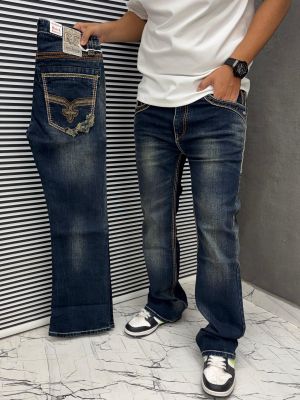 Rock Revival Dark Blue 100% Imported Latest Store Article Very Premium Bootcut Jeans 515