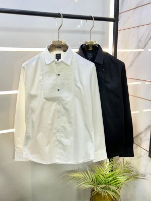 Arman_i Exchange Black Tuxedo Premium Shirt With Brand Box Packing And Carry Bag F3375-BL