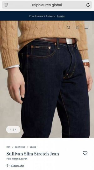 Ralp.h Laure n Blue Raw Wash Premium Classic Denim