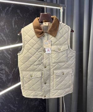Burberr_y Reversible Sleeveless Puffer Jacket (CREAM)