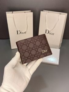 Dio_r brown premium quality wallet 053 with og box  card and carry bag