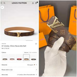 Loui_s vuitt Brown monogram belt LV-007 with og box dust bag card and carry bag