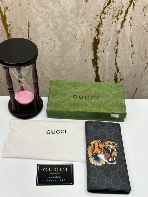 GUCC_I TIGER LONG WALLET WITH OG BOX AND DUST BAG AND CARD (BLACK) S09